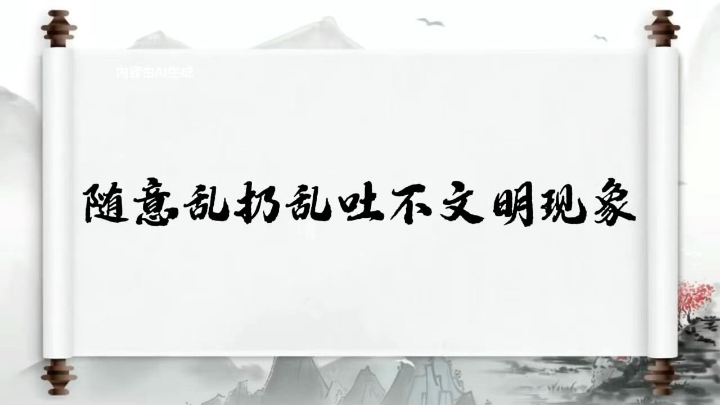 创文系列第十期｜随意乱扔乱吐不文明现象