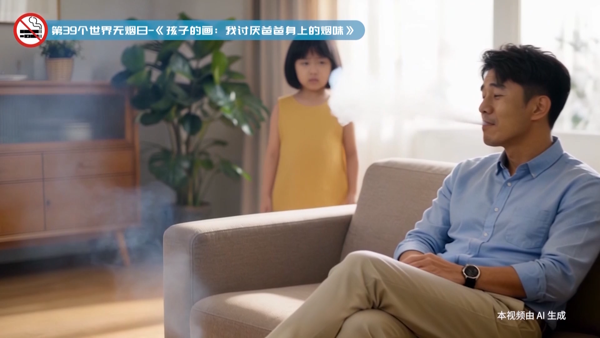 《孩子的画：我讨厌爸爸身上的烟味》