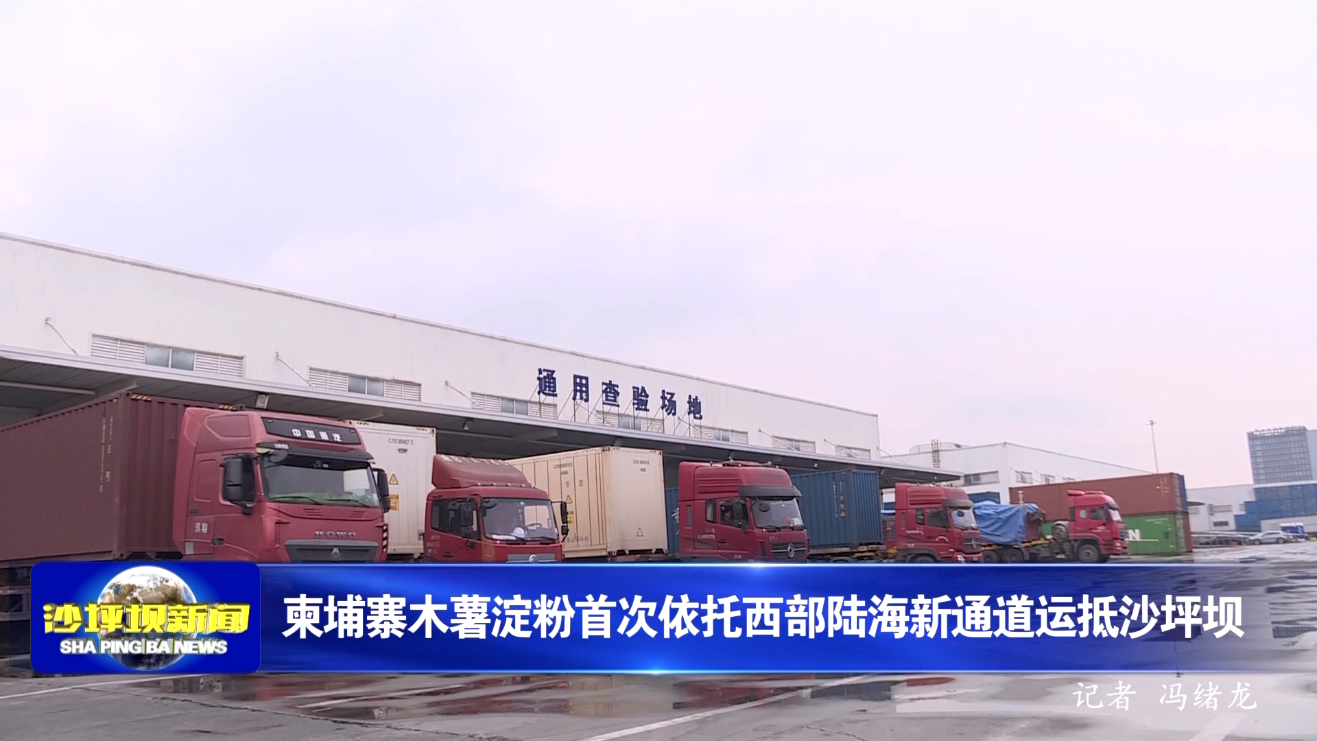 柬埔寨木薯淀粉首次依托西部陆海新通道运抵沙坪坝